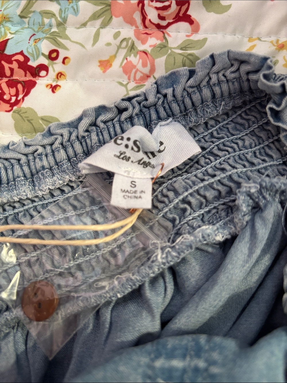 eesome Light Blue Chambray Button-Front Maxi Skirt - Picture 3 of 3